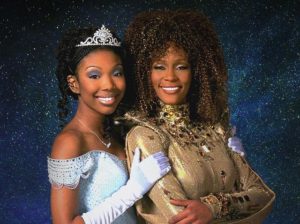 Photo of Brandy as Cinderella and Whitney Houston as the Fairy Godmother