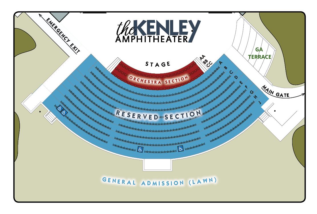 The Kenley Amphitheater seating chart